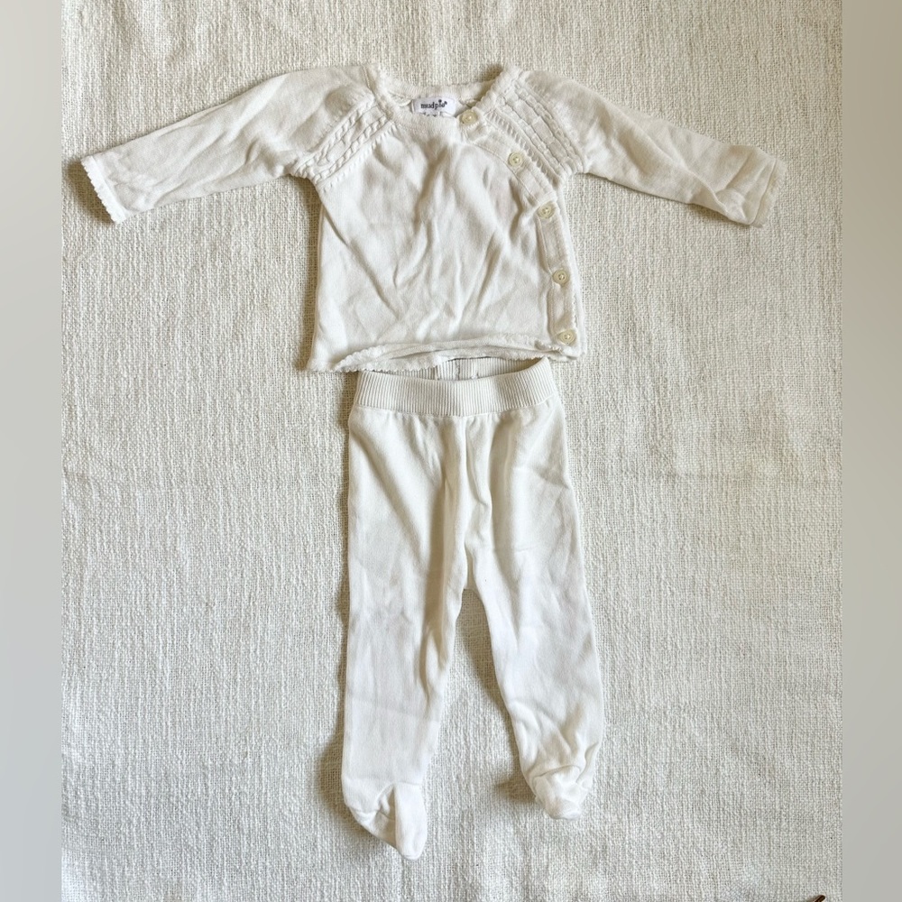 Mud Pie Baby 2-Piece Footed Sweater Outfit Set